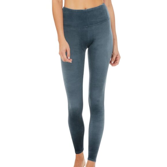 alo Posh High-Waist Velvet Leggings - Picture 1 of 6